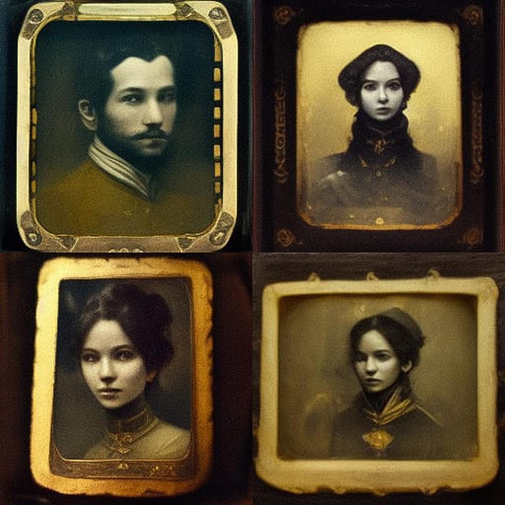 Daguerreotype style, Midjourney V3, render 1 of 4