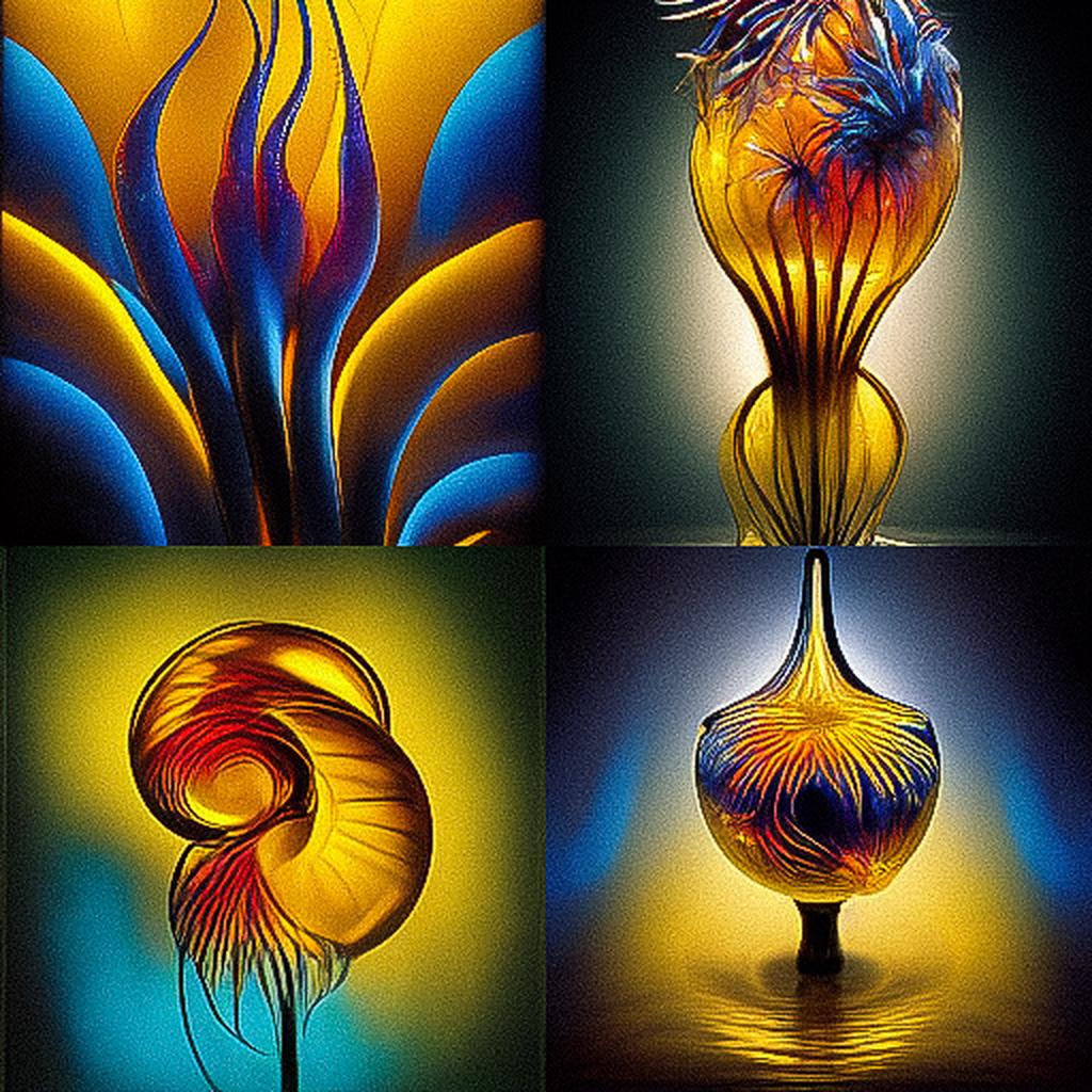 Dale Chihuly style, Midjourney V3, render 1 of 4