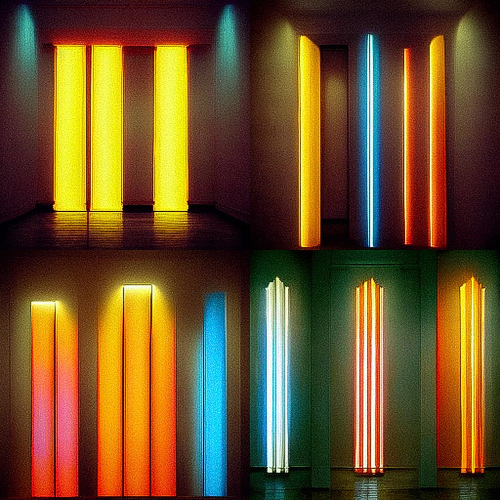 Dan Flavin style, Midjourney V3, render 1 of 4