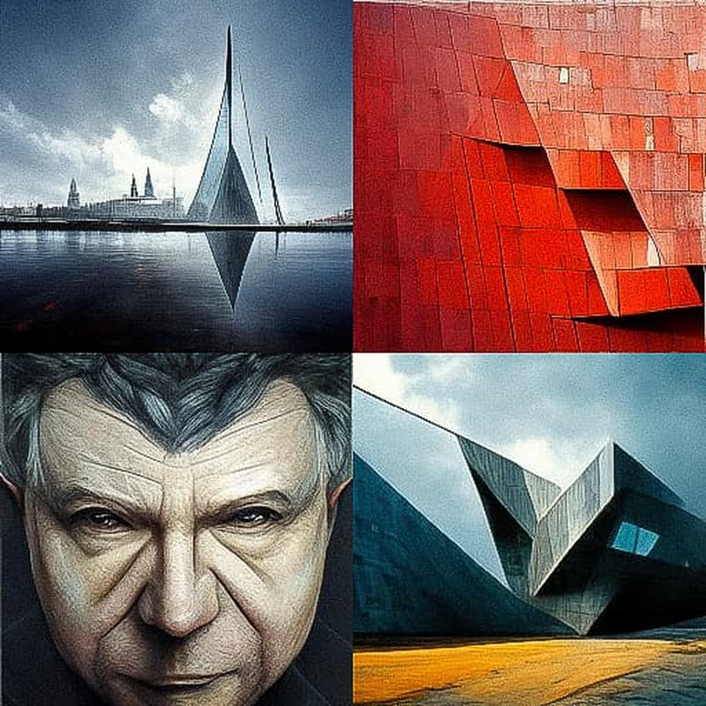 Daniel Libeskind style, Midjourney V3, render 1 of 4