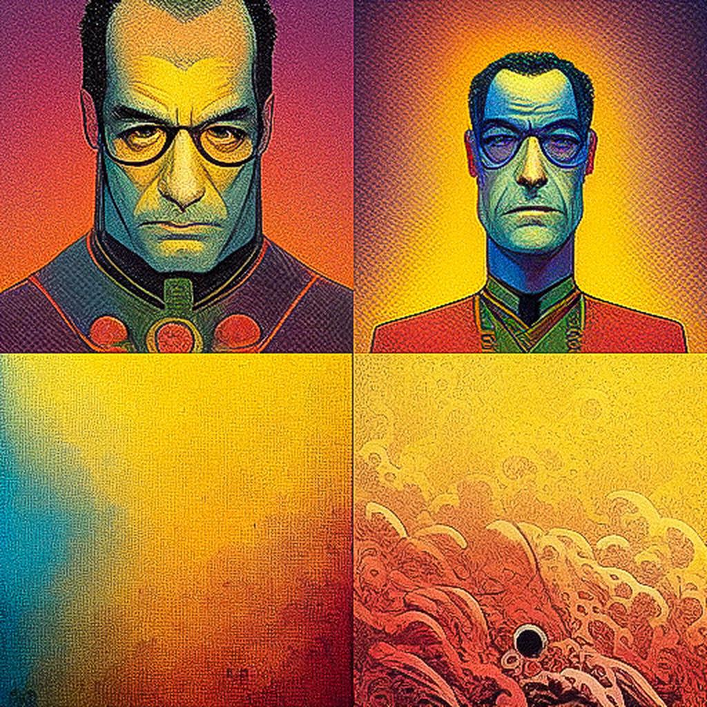 Dave Gibbons style, Midjourney V3, render 1 of 4