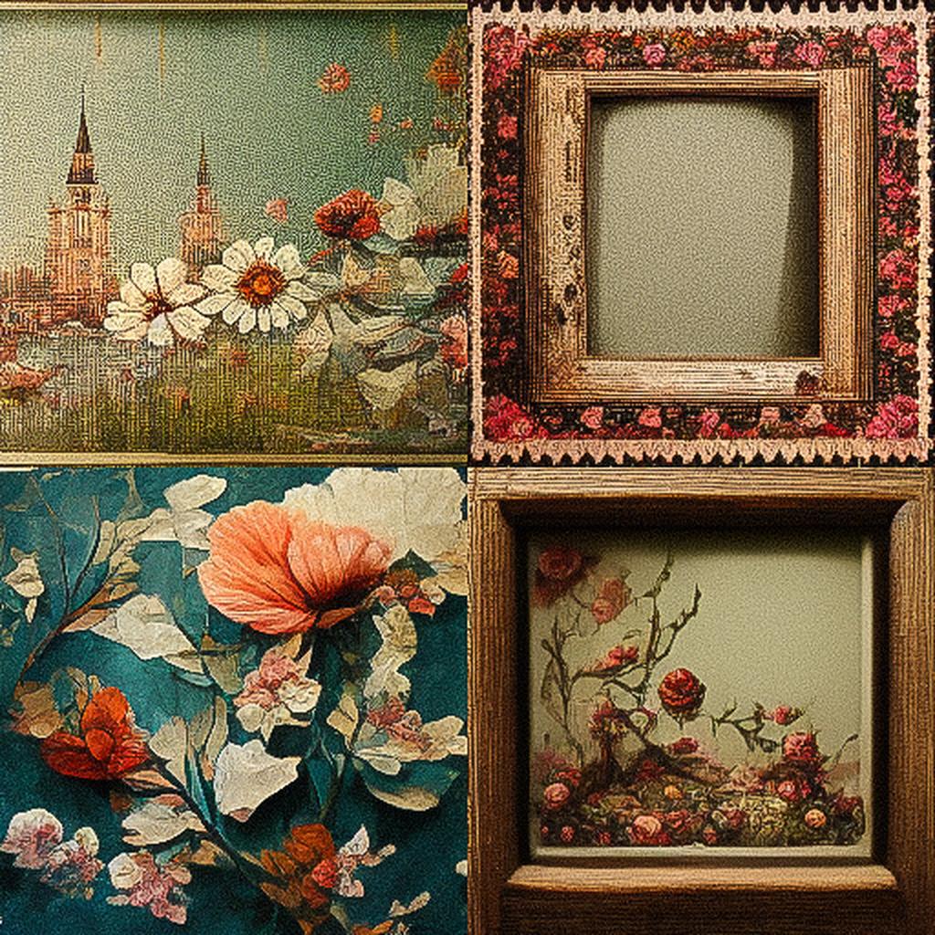 Decoupage style, Midjourney V3, render 1 of 4