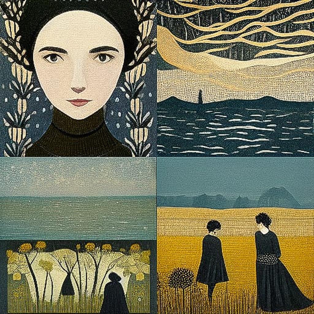 Dee Nickerson style, Midjourney V3, render 1 of 4