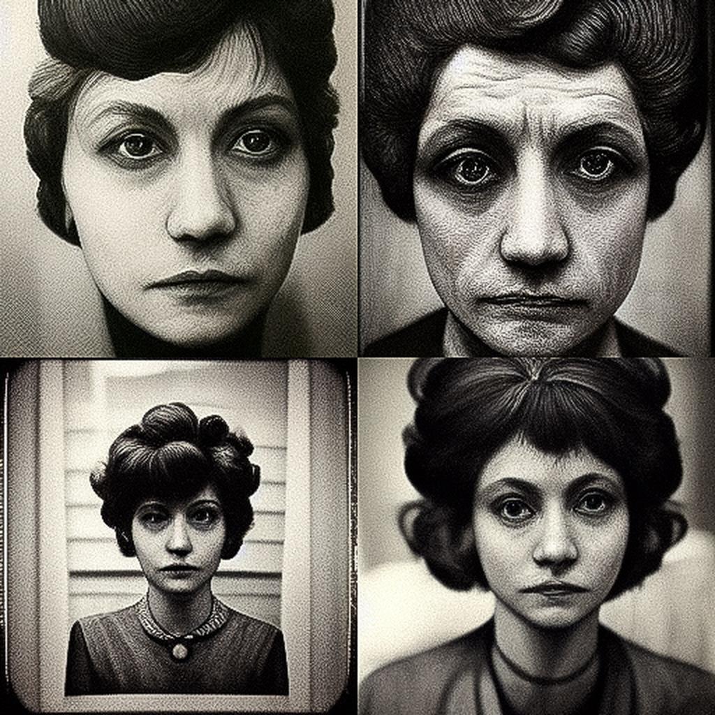 Diane Arbus style, Midjourney V3, render 1 of 4