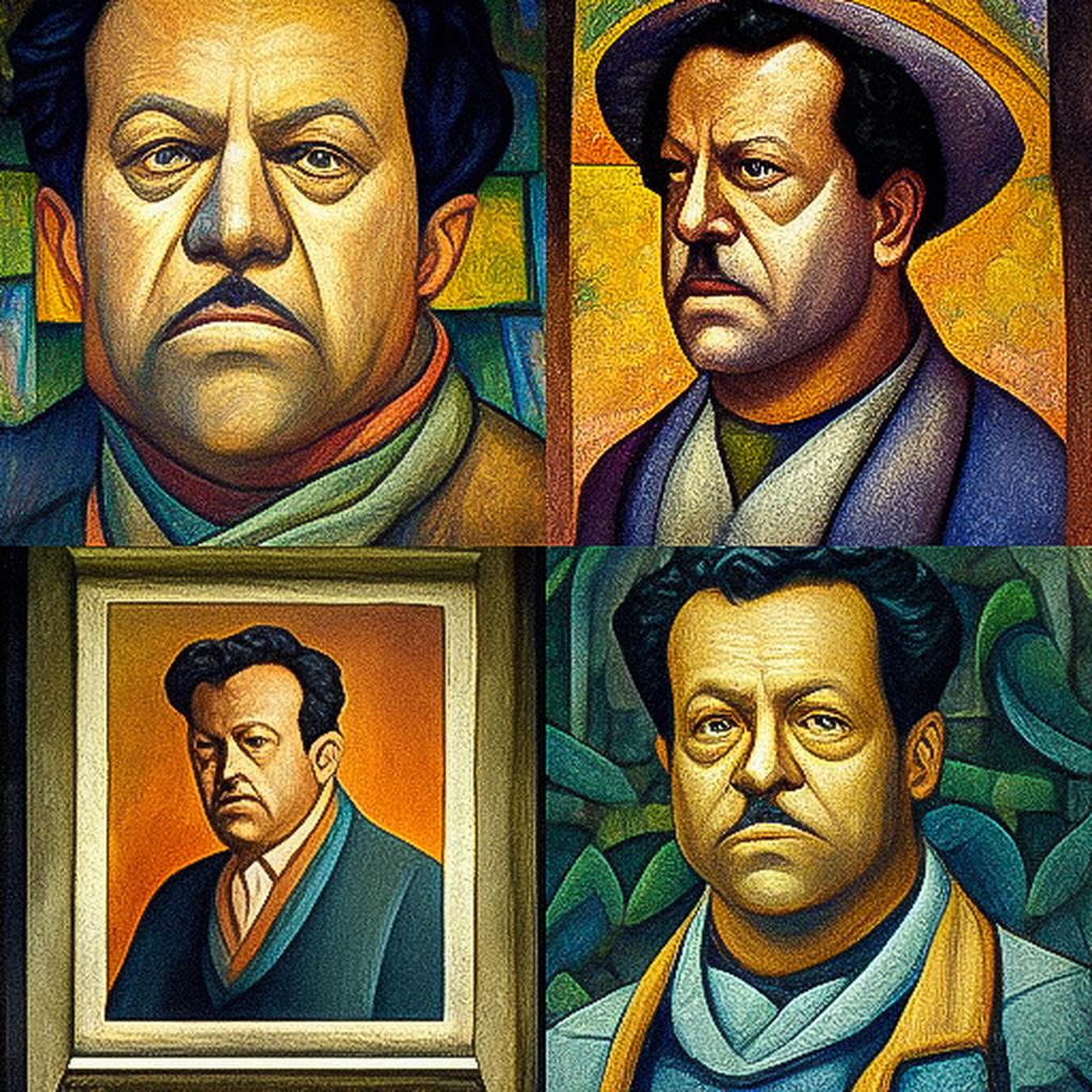 Diego Rivera style, Midjourney V3, render 1 of 4