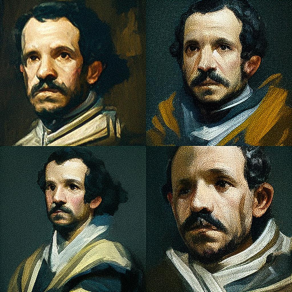 Diego Velazquez style, Midjourney V3, render 1 of 4