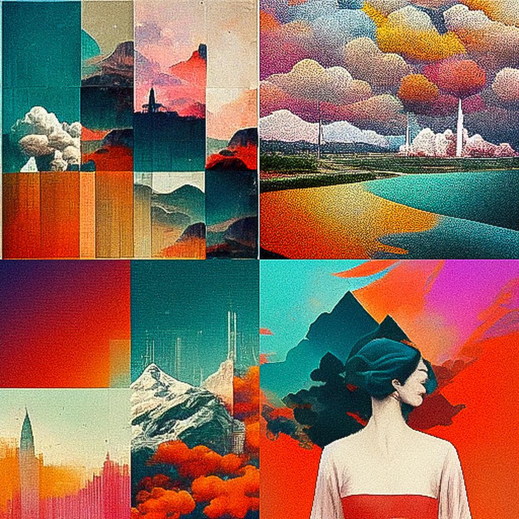 Digital collage style, Midjourney V3, render 1 of 4