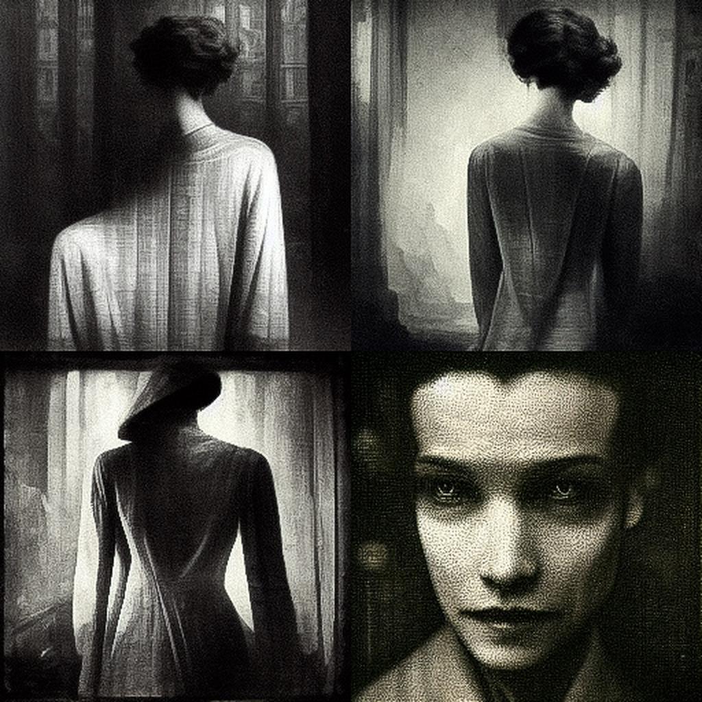 Dirk Braeckman style, Midjourney V3, render 1 of 4
