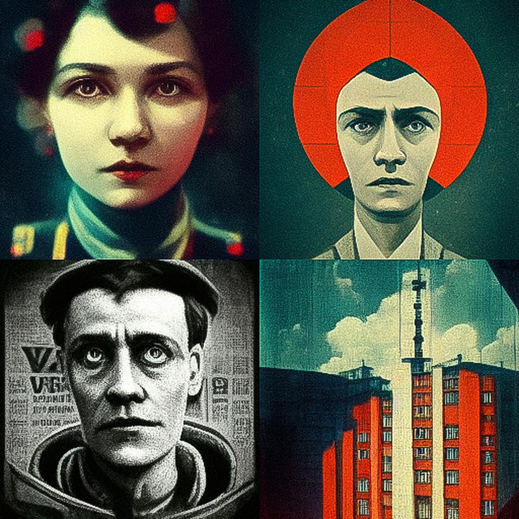 Dziga Vertov style, Midjourney V3, render 1 of 4