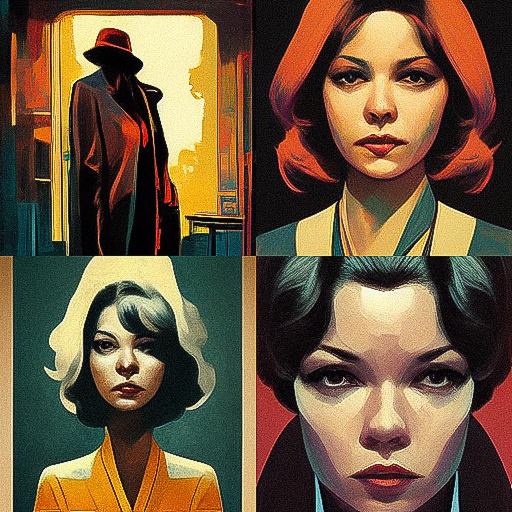 Ed Brubaker style, Midjourney V3, render 1 of 4