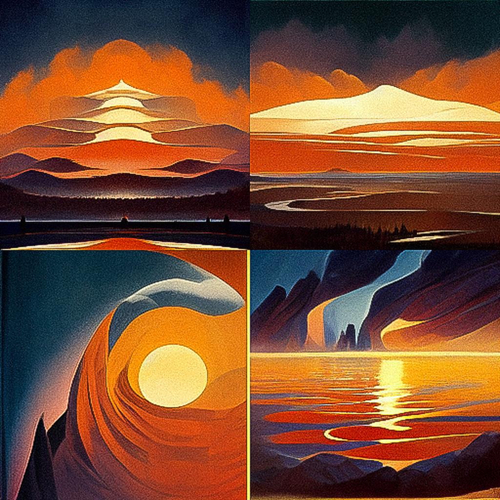 Ed Mell style, Midjourney V3, render 1 of 4