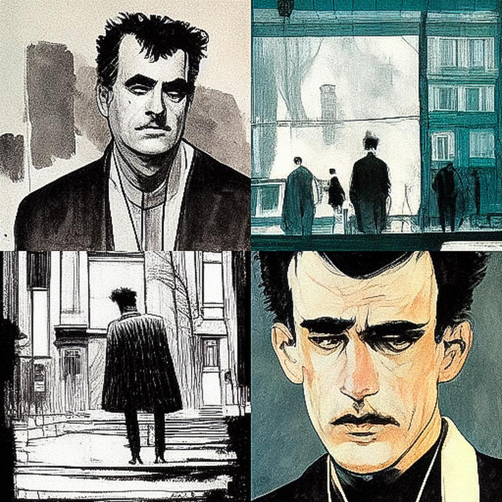 Eddie Campbell style, Midjourney V3, render 1 of 4