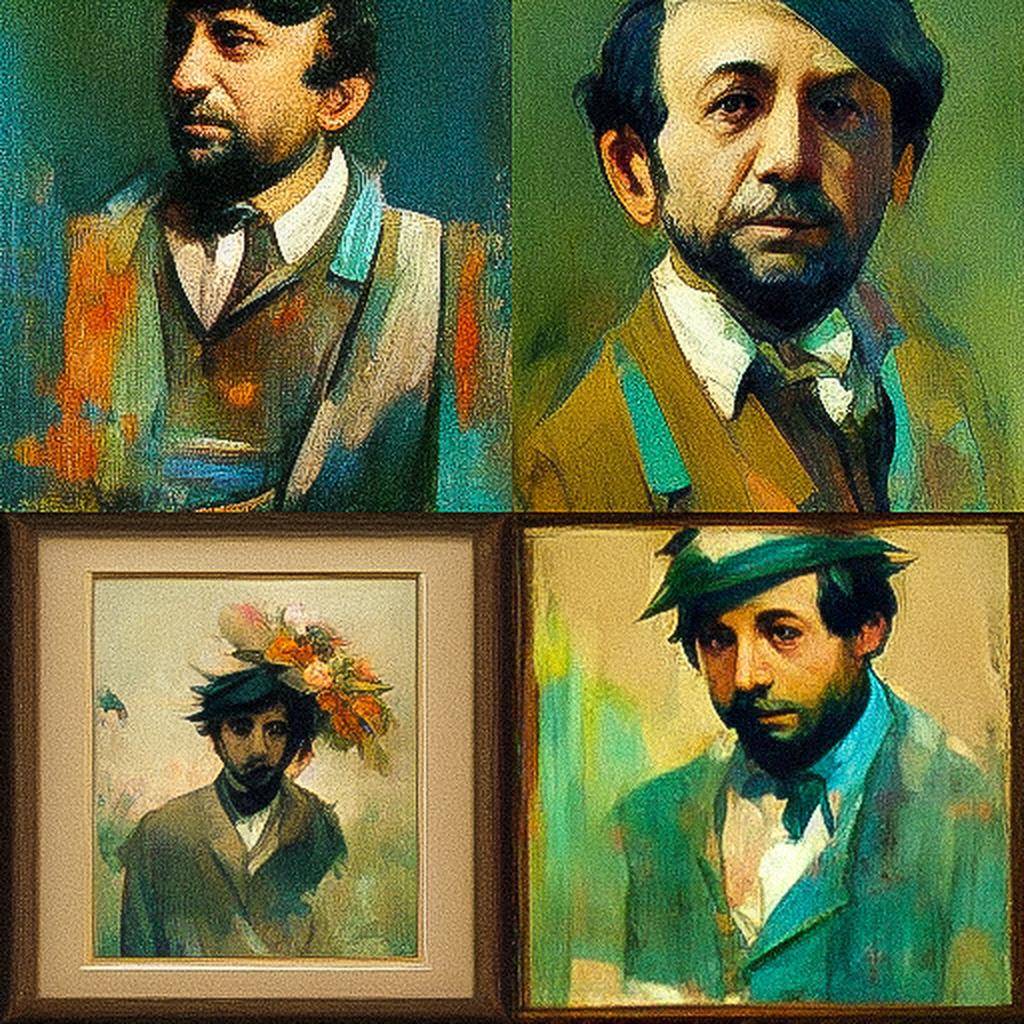 Edgar Degas style, Midjourney V3, render 1 of 4