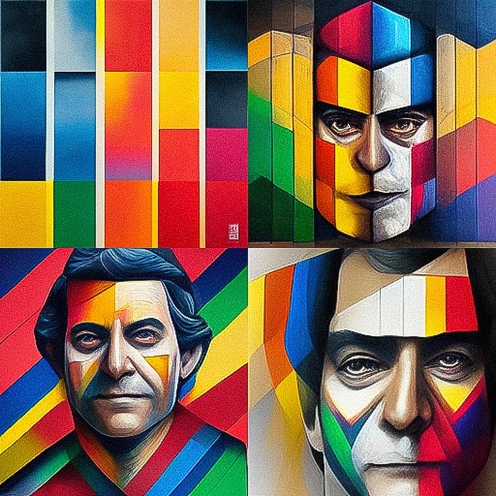 Eduardo Kobra style, Midjourney V3, render 1 of 4