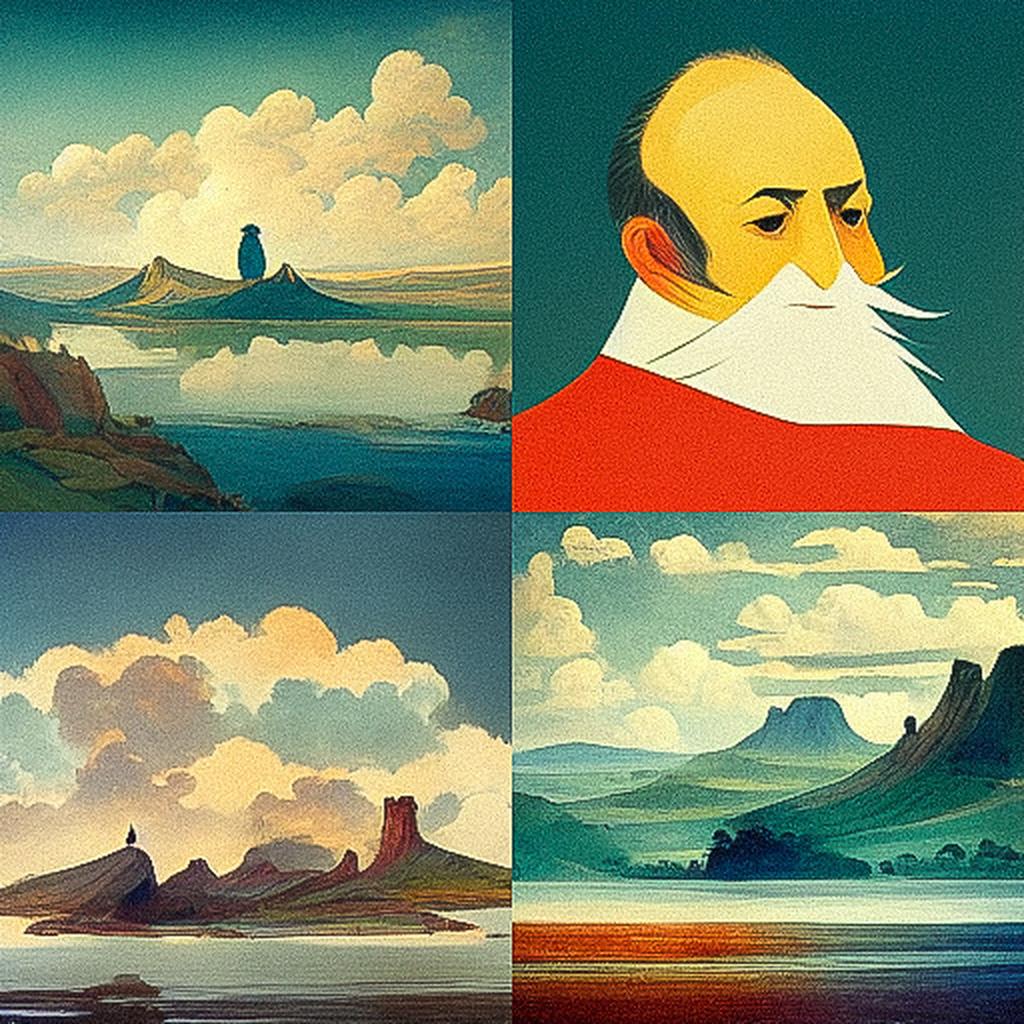Edward Lear style, Midjourney V3, render 1 of 4
