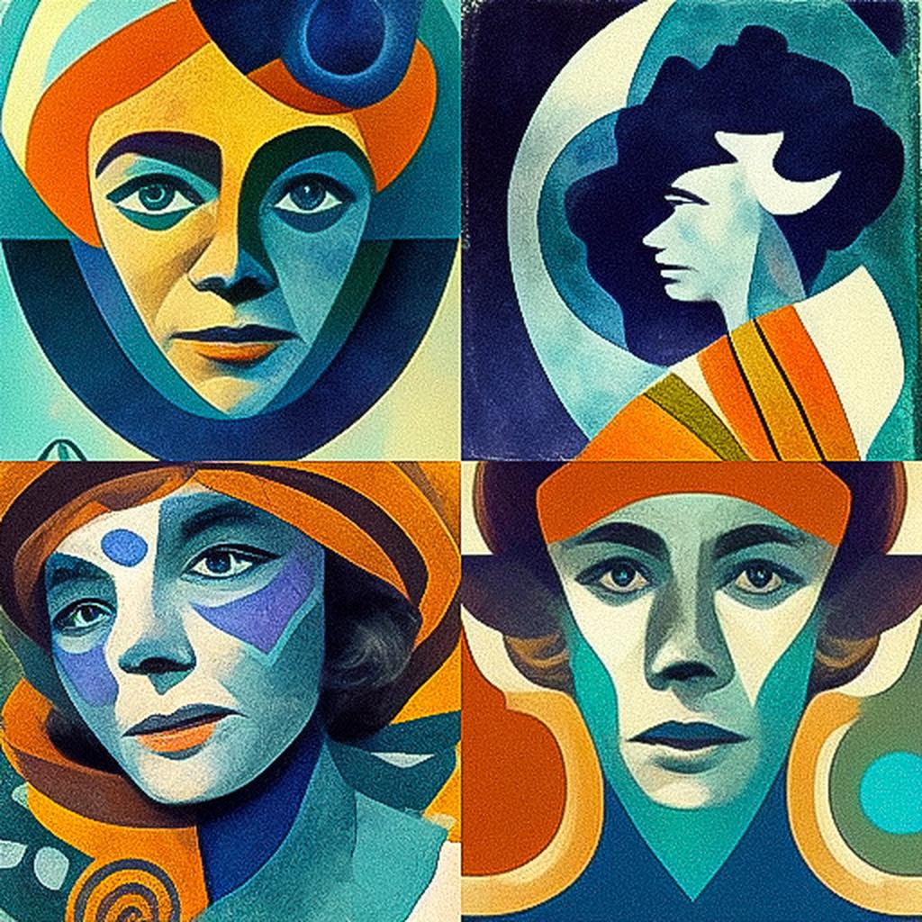 Eileen Agar style, Midjourney V3, render 1 of 4