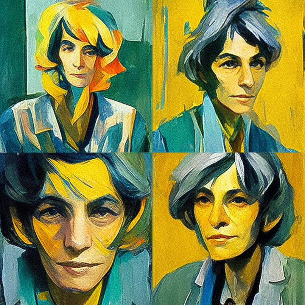 Elaine de Kooning style, Midjourney V3, render 1 of 4
