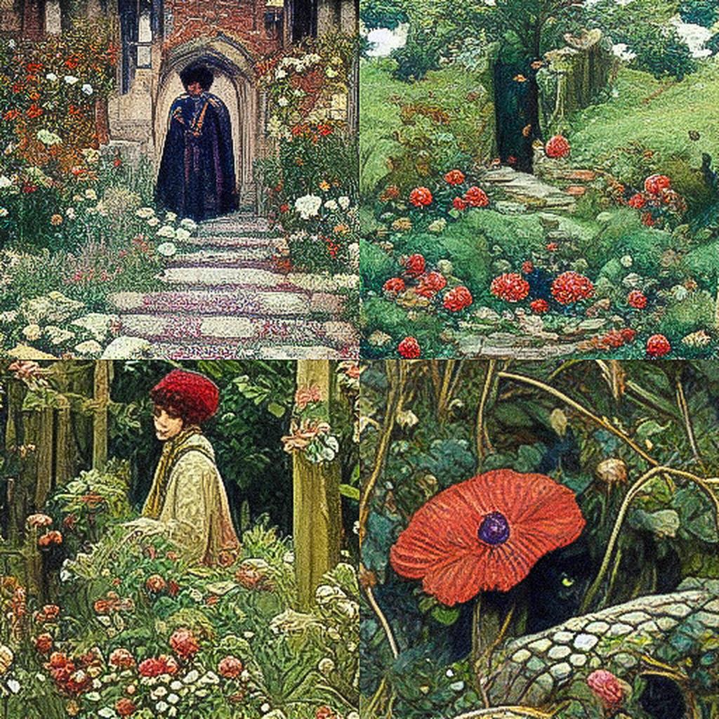 Eleanor Fortescue-Brickdale style, Midjourney V3, render 1 of 4