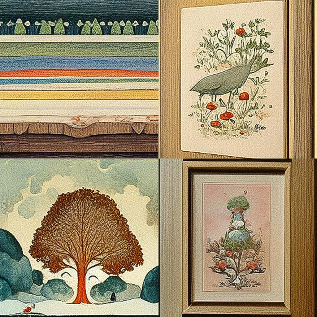 Elsa Beskow style, Midjourney V3, render 1 of 4
