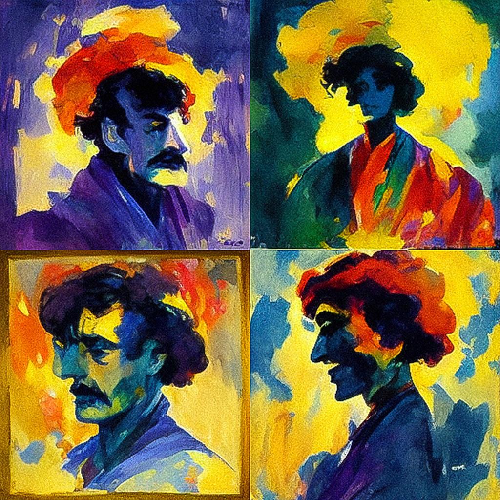 Emil Nolde style, Midjourney V3, render 1 of 4