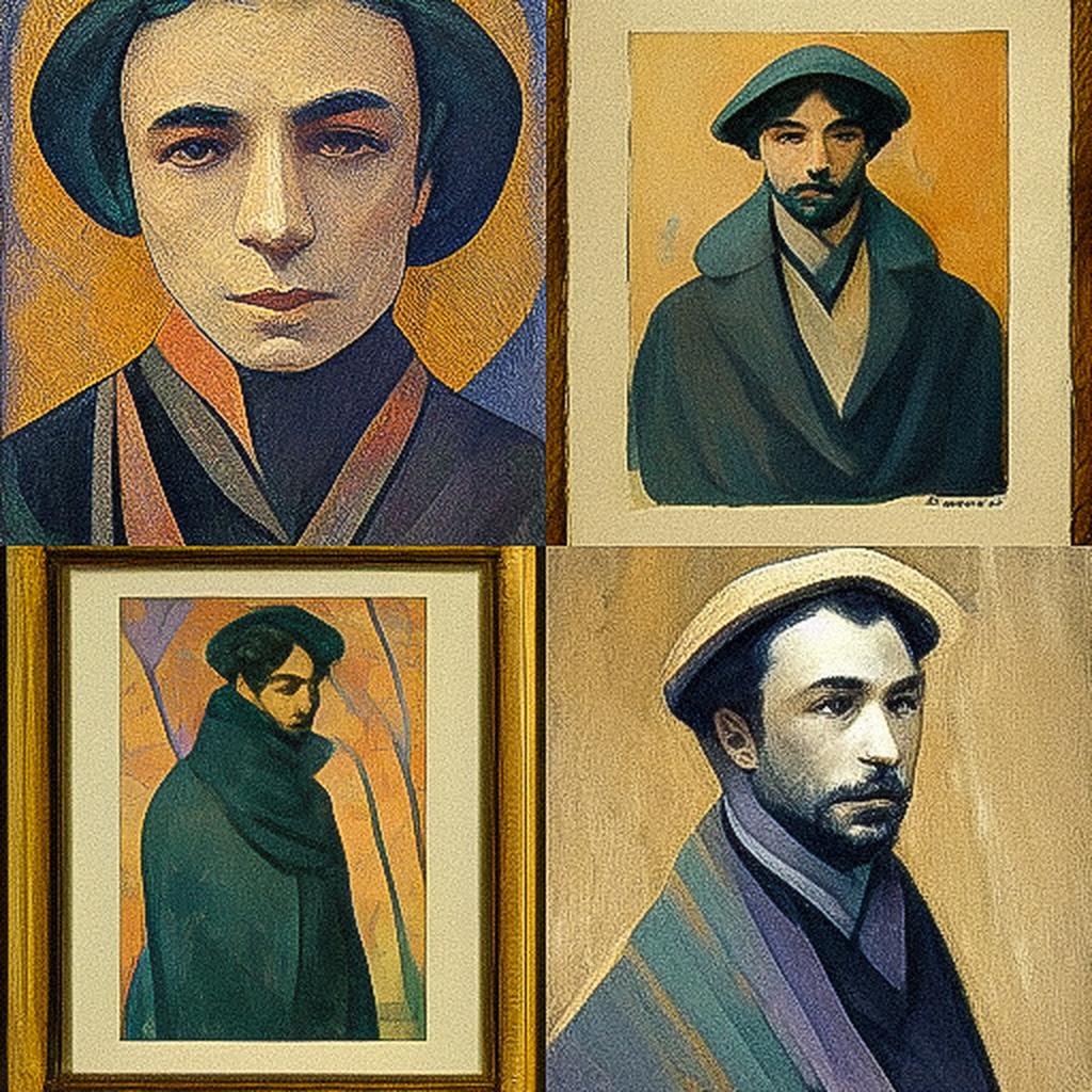 Emile Bernard style, Midjourney V3, render 1 of 4