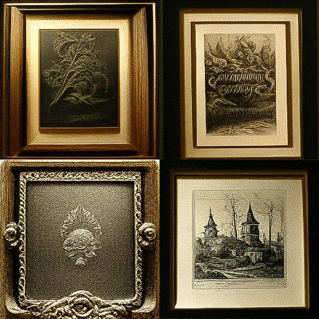 Engraving style, Midjourney V3, render 1 of 4