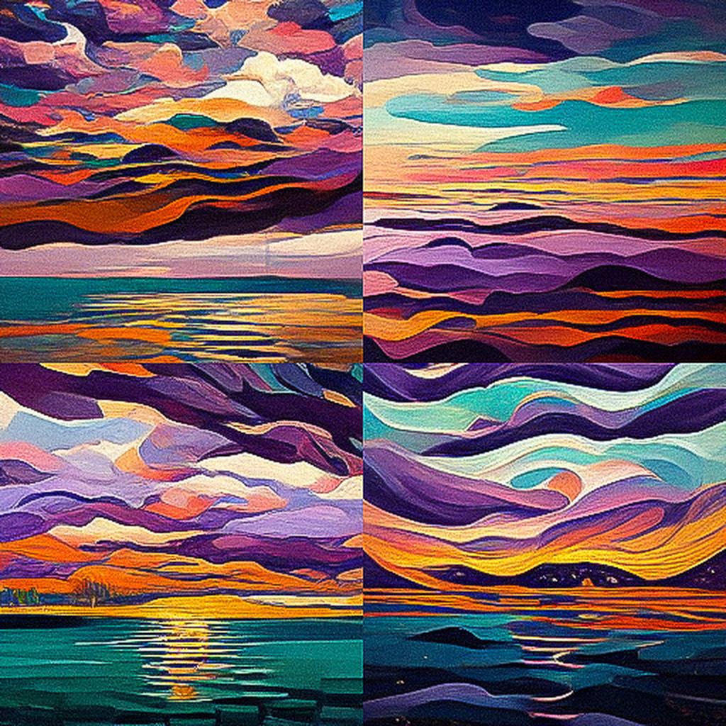Erin Hanson style, Midjourney V3, render 1 of 4