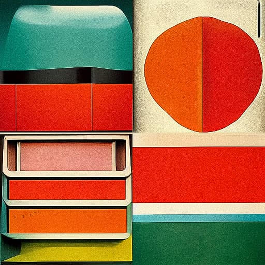 Ettore Sottsass style, Midjourney V3, render 1 of 4