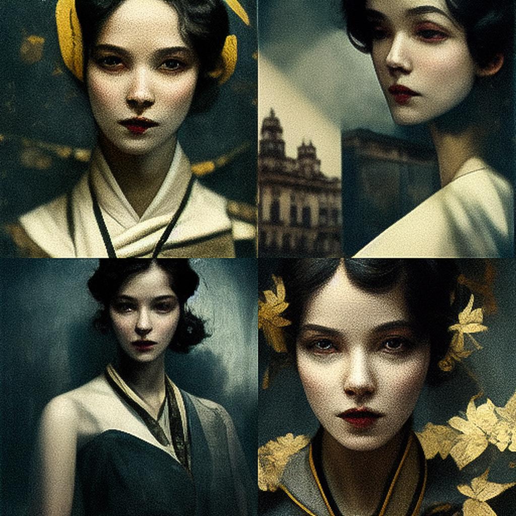 Eugenio Recuenco style, Midjourney V3, render 1 of 4
