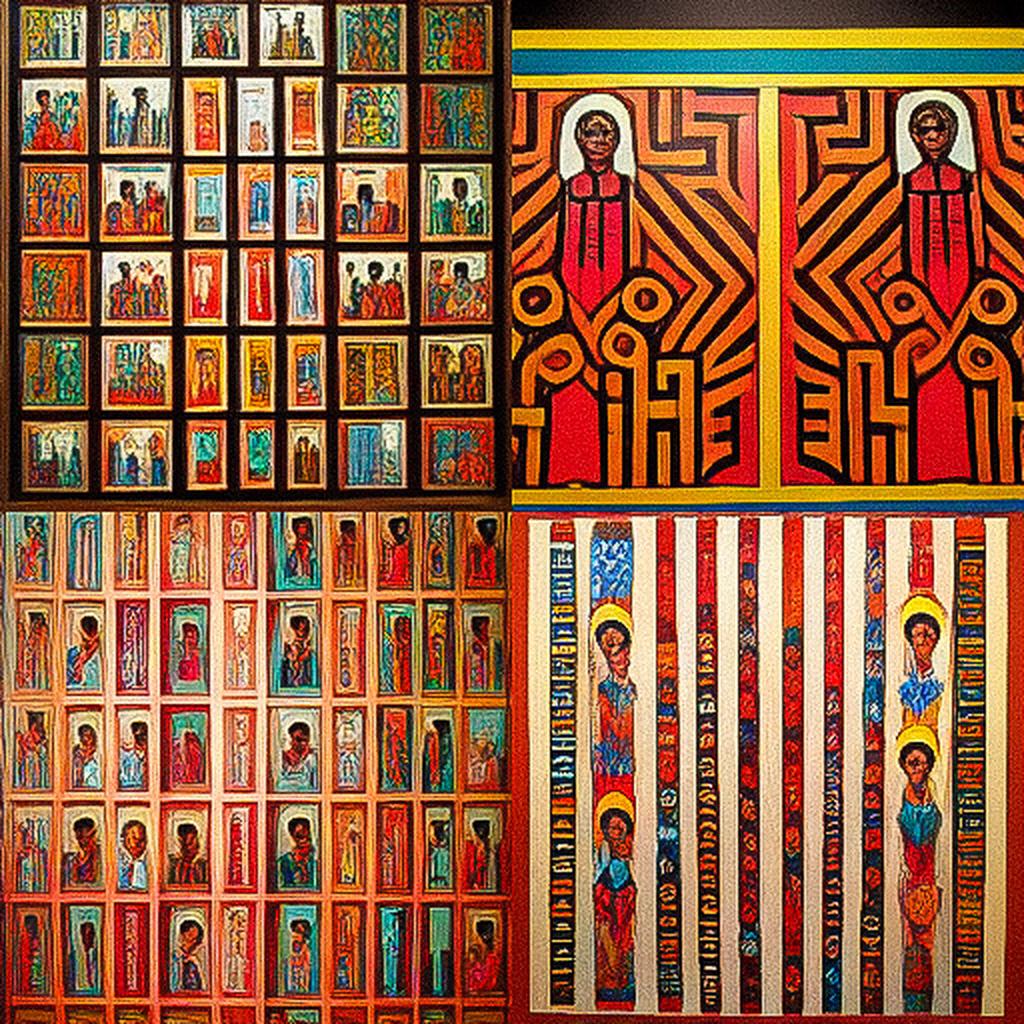Faith Ringgold style, Midjourney V3, render 1 of 4