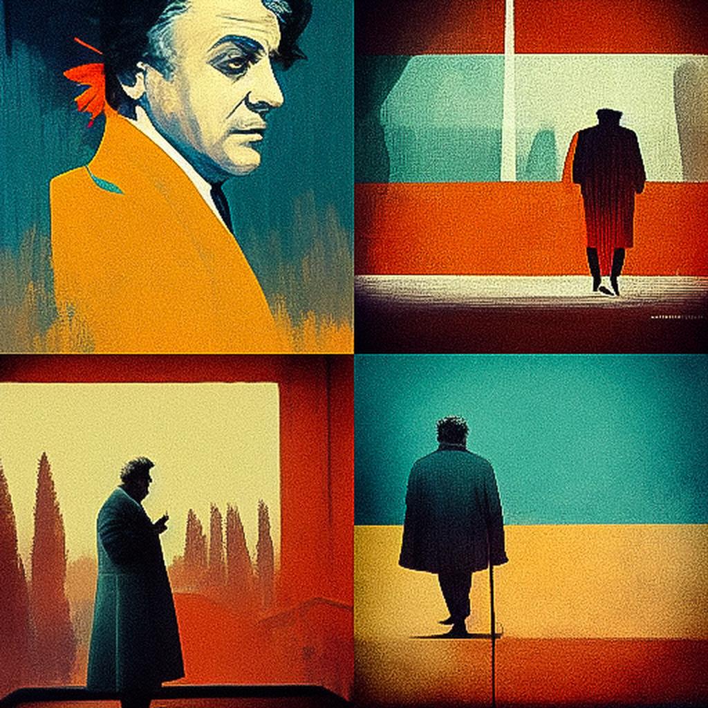 Federico Fellini style, Midjourney V3, render 1 of 4