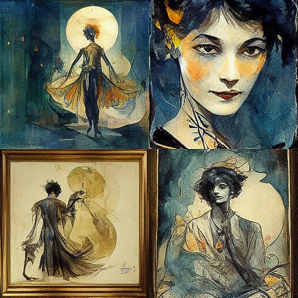 Felicien Rops style, Midjourney V3, render 1 of 4