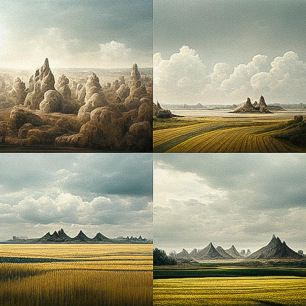 Filip Dujardin style, Midjourney V3, render 1 of 4