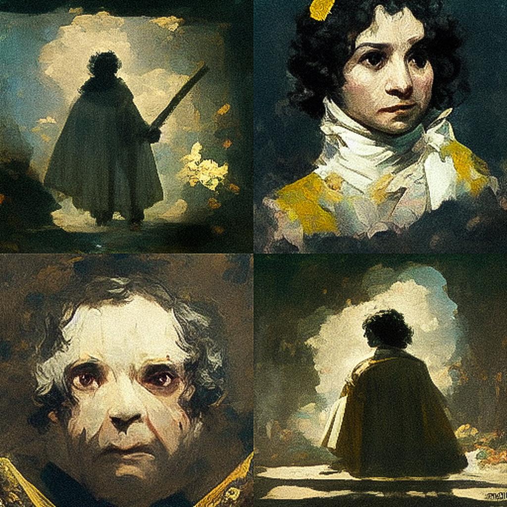 Francisco Goya style, Midjourney V3, render 1 of 4