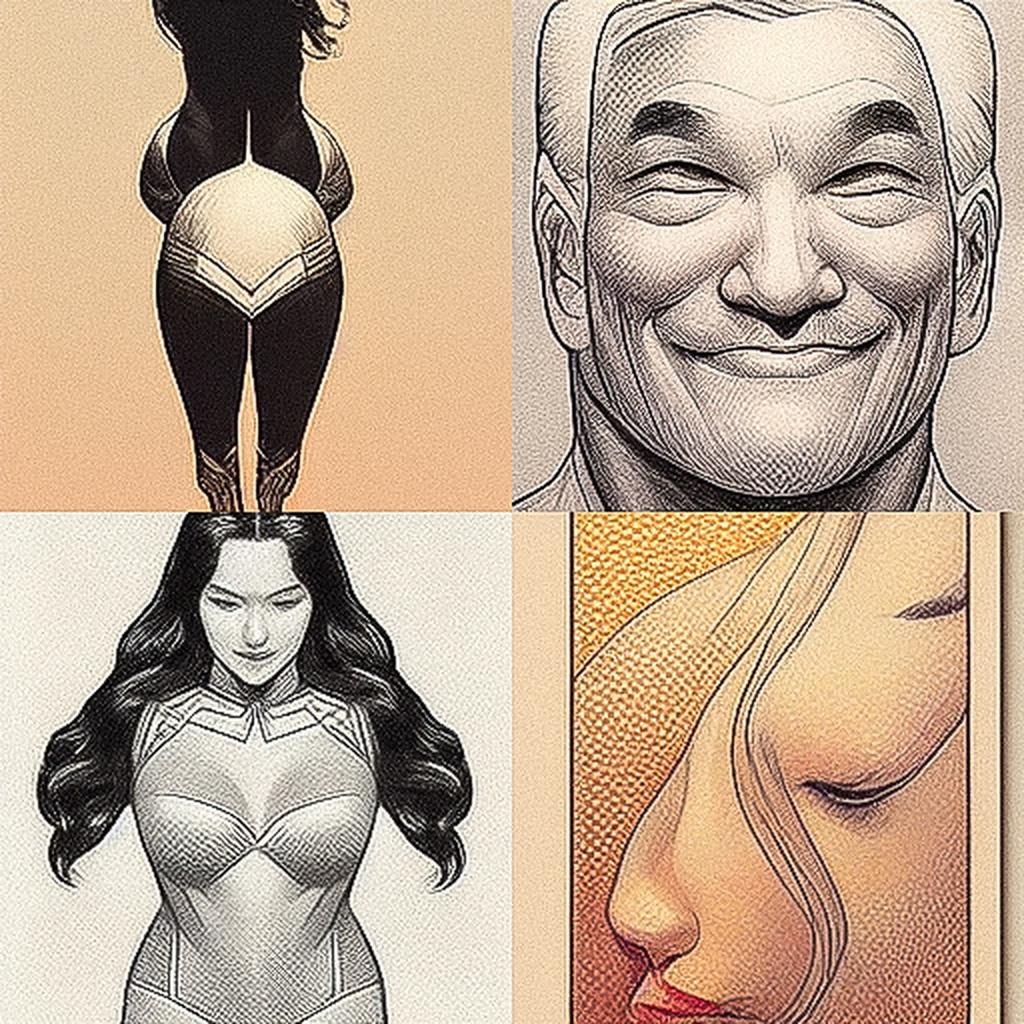 Frank Cho style, Midjourney V3, render 1 of 4