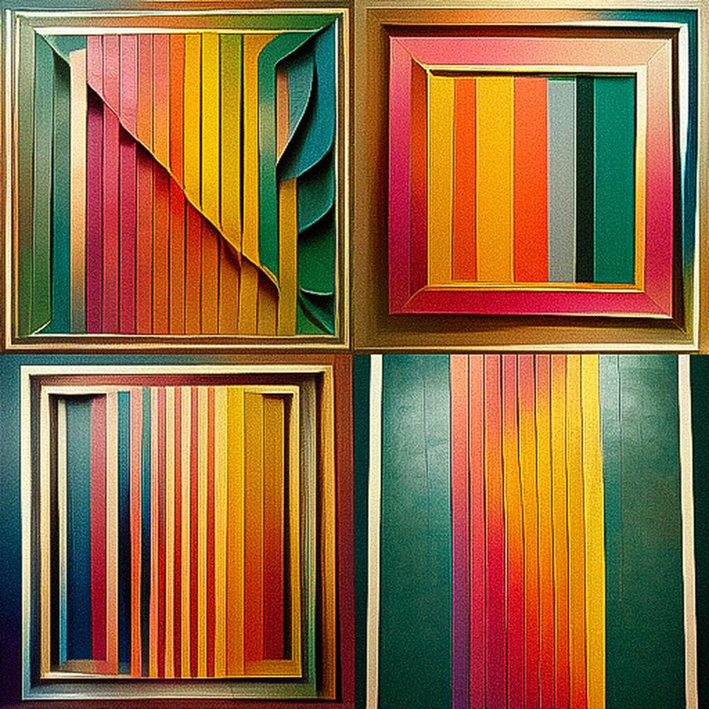 Frank Stella style, Midjourney V3, render 1 of 4