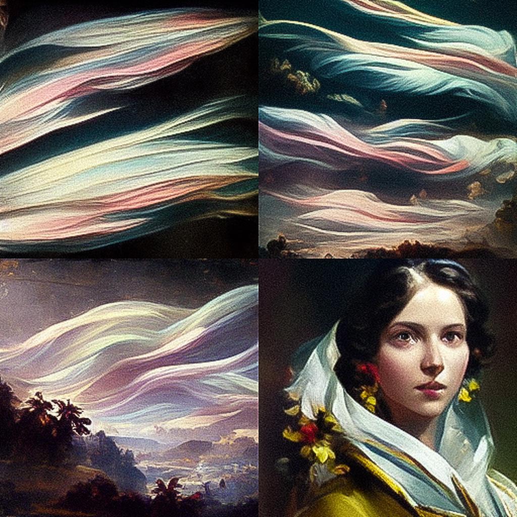 Franz Xaver Winterhalter style, Midjourney V3, render 1 of 4