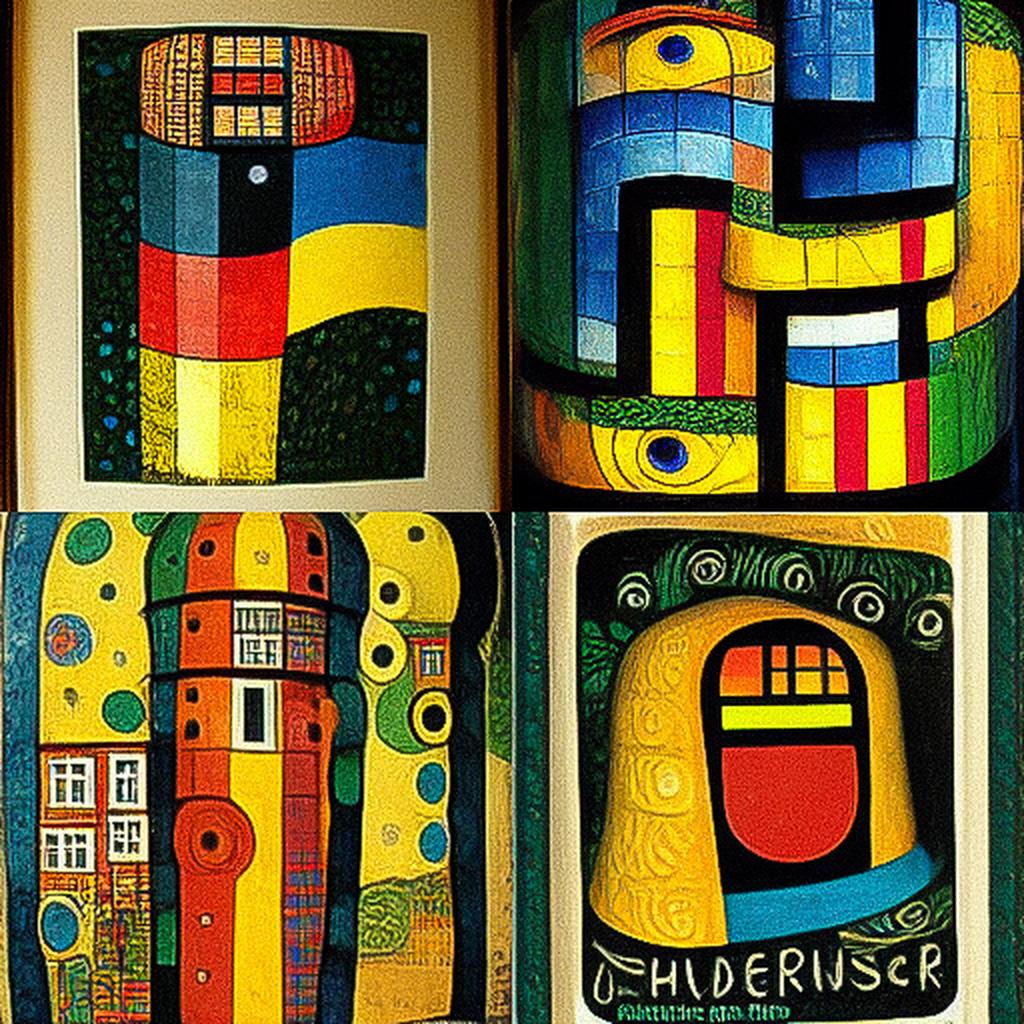 Friedensreich Hundertwasser style, Midjourney V3, render 1 of 4