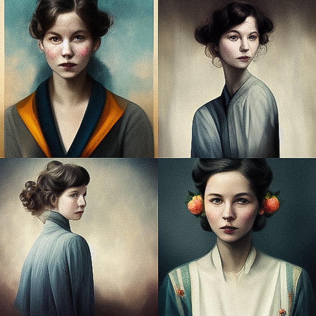 Frieke Janssens style, Midjourney V3, render 1 of 4