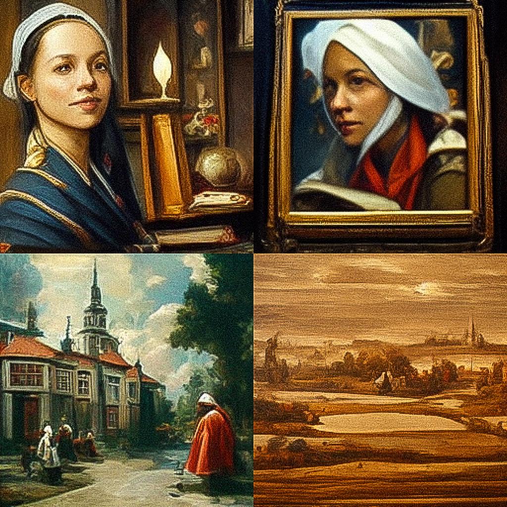 Gabriel Metsu style, Midjourney V3, render 1 of 4