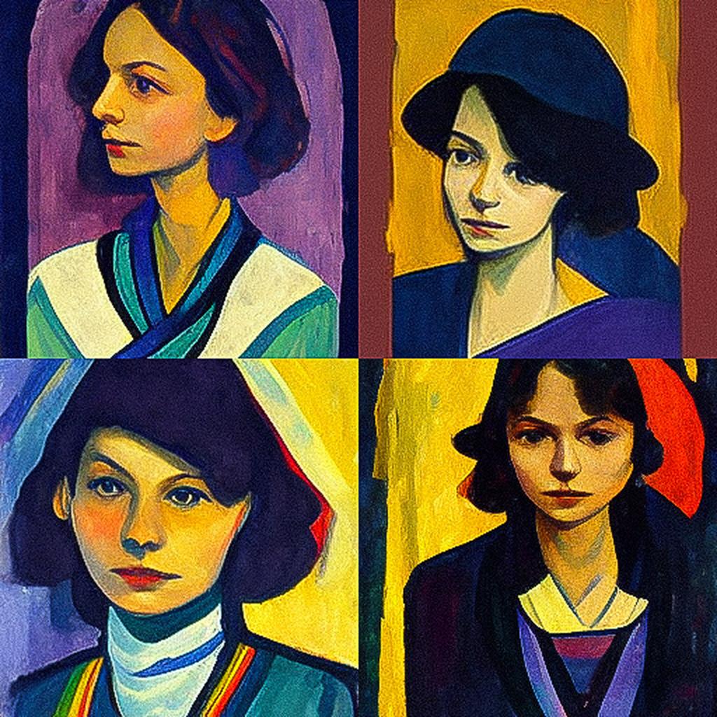 Gabriele Munter style, Midjourney V3, render 1 of 4