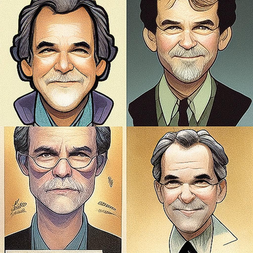 Garry Trudeau style, Midjourney V3, render 1 of 4