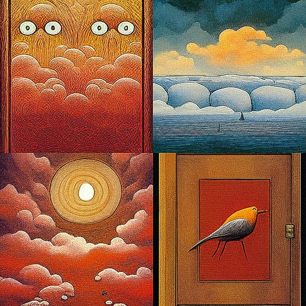 Gary Larson style, Midjourney V3, render 1 of 4