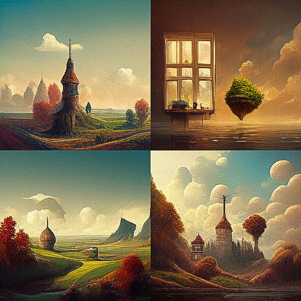 Gediminas Pranckevicius style, Midjourney V3, render 1 of 4