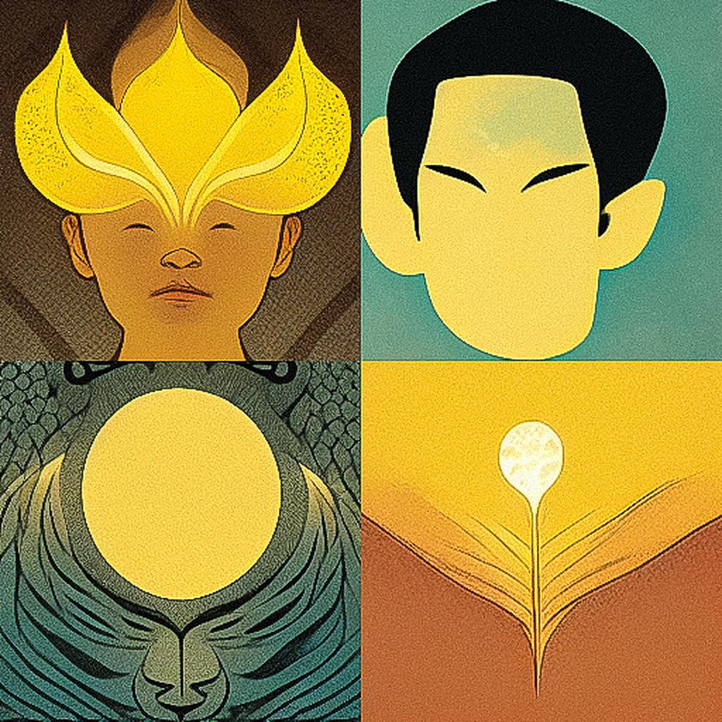 Gene Luen Yang style, Midjourney V3, render 1 of 4