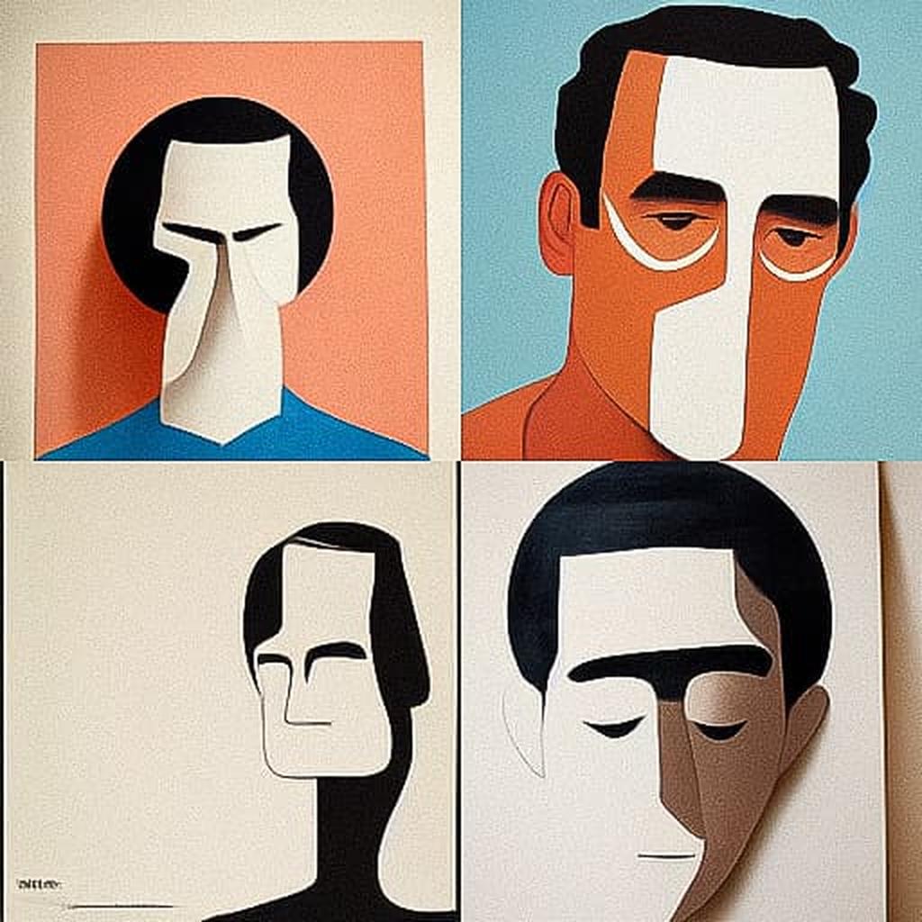 Geoff McFetridge style, Midjourney V3, render 1 of 4