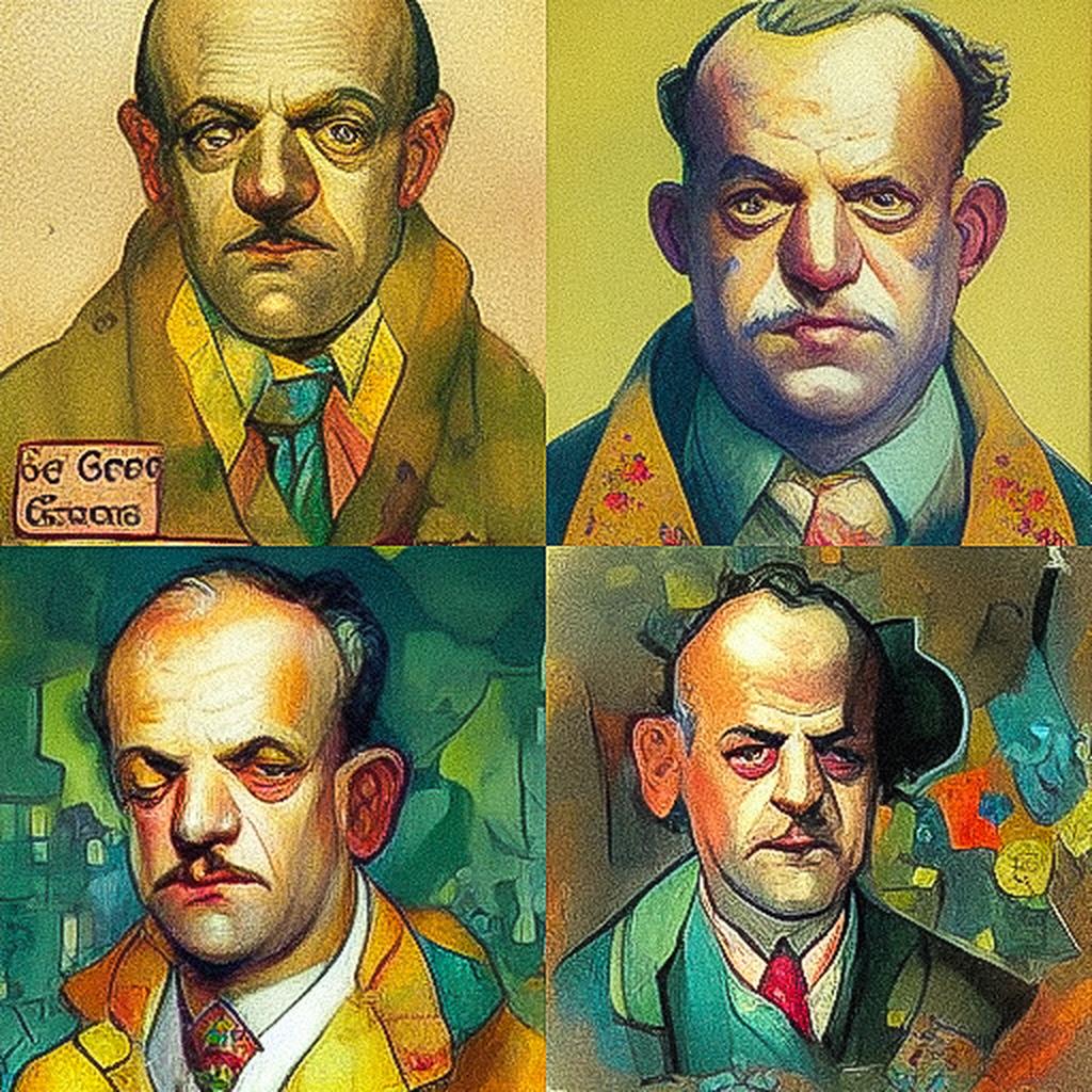 George Grosz style, Midjourney V3, render 1 of 4