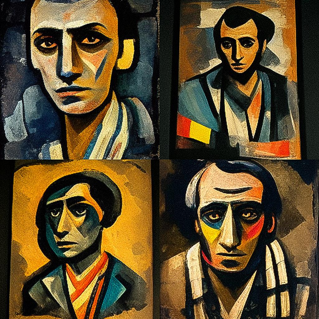 George Rouault style, Midjourney V3, render 1 of 4
