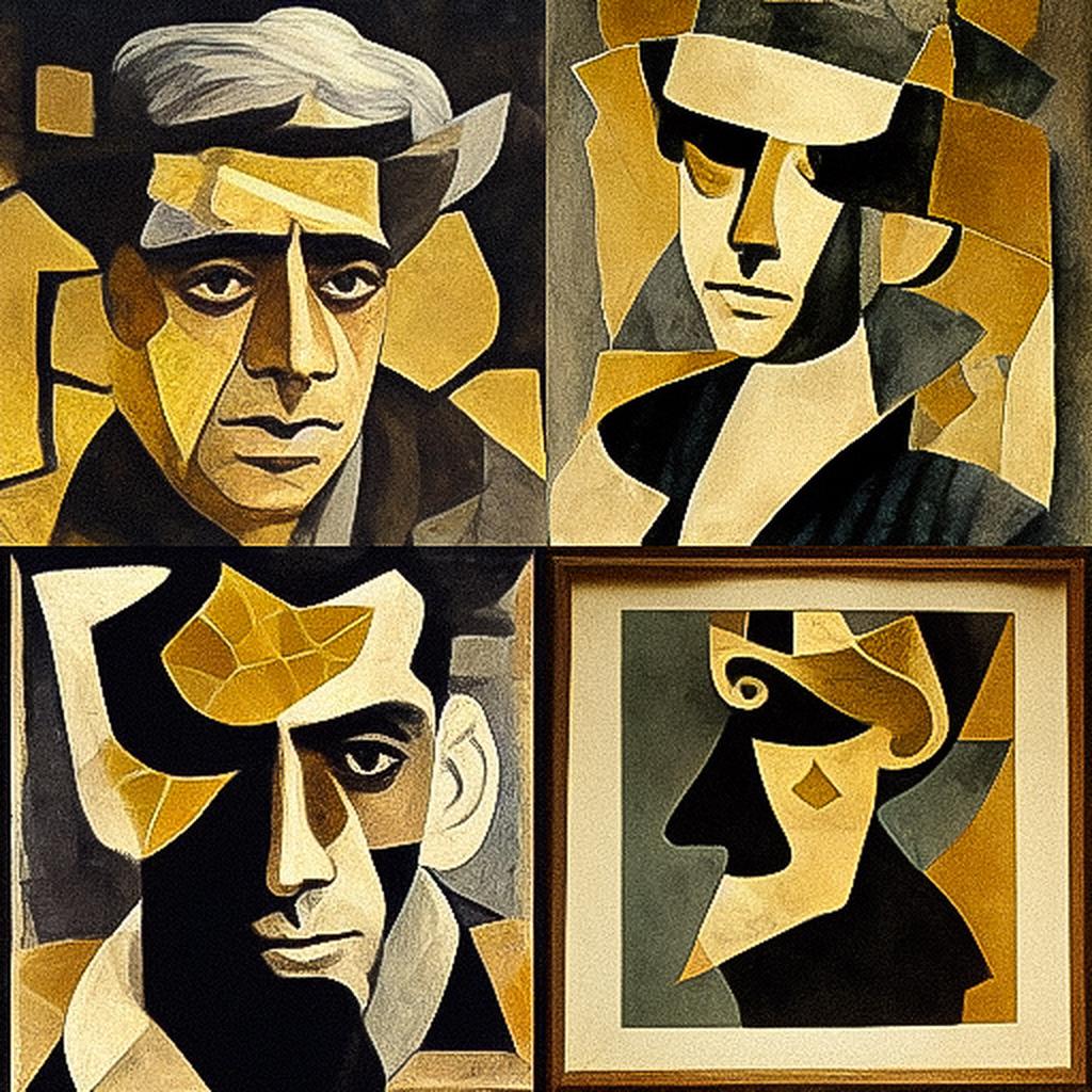 Georges Braque style, Midjourney V3, render 1 of 4