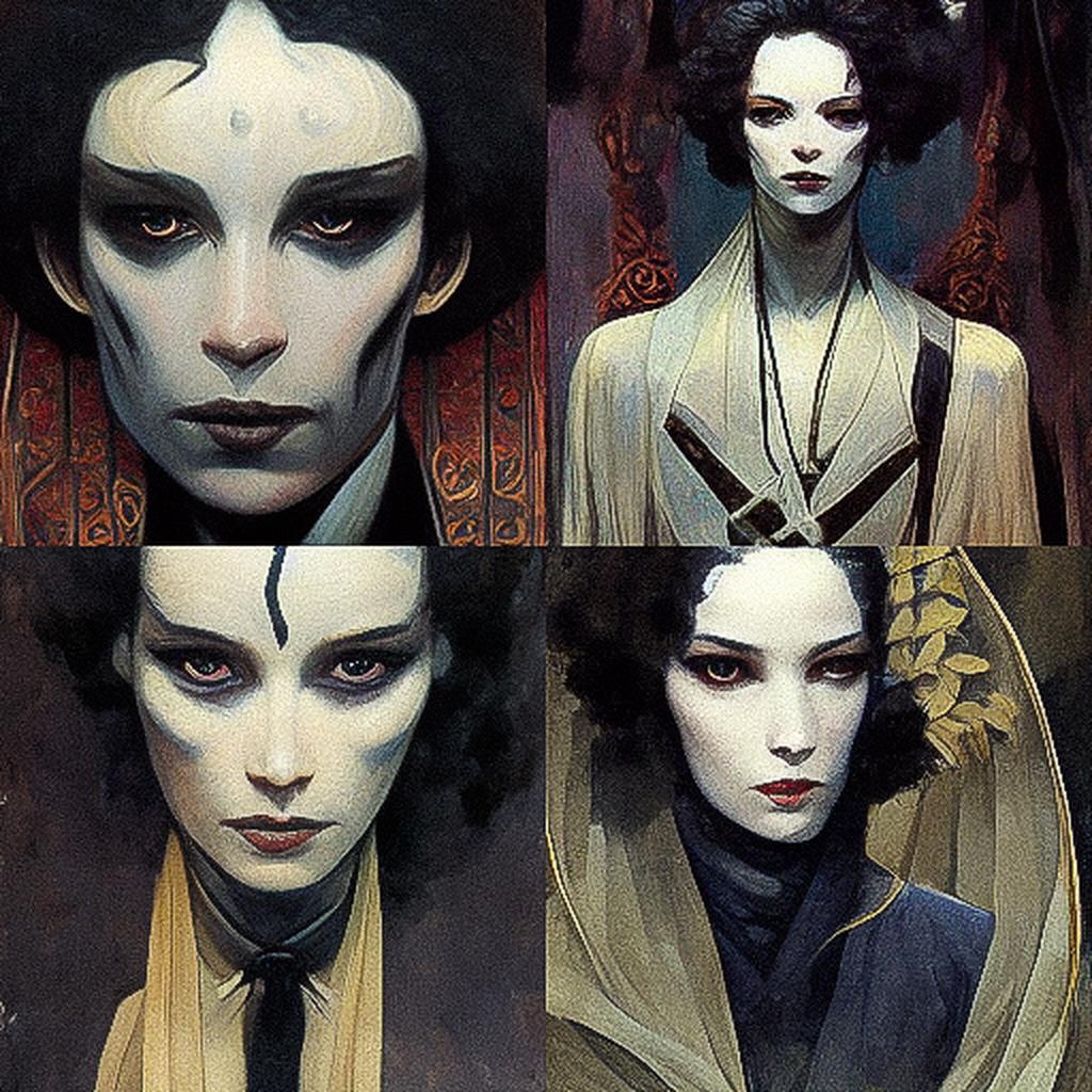 Gerald Brom style, Midjourney V3, render 1 of 4